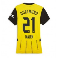 Billiga Borussia Dortmund Donyell Malen #21 Hemma fotbollskläder Dam 2024-25 Kortärmad